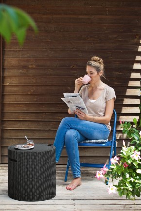 Столик-холодильник Кул-Стул (Cool stool) графит в Губахе - gubaha.ok-mebel.com | фото