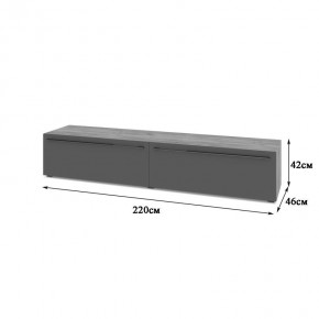 СТОУН С72 Тумба ТВ (серый дуб/белый) в Губахе - gubaha.ok-mebel.com | фото 2
