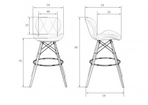 Стул барный DOBRIN BUTTERFLY BAR, ножки светлый бук, цвет чёрный в Губахе - gubaha.ok-mebel.com | фото 14