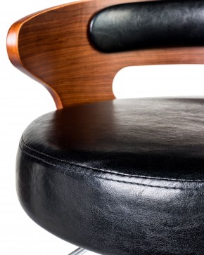 Стул барный DOBRIN FRED BLACK, коричневое дерево, чёрный в Губахе - gubaha.ok-mebel.com | фото 6