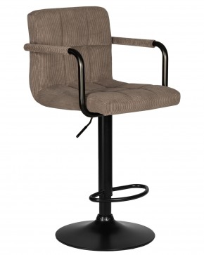 Стул барный DOBRIN KRUGER ARM BLACK, какао вельвет (LAR-E2041-05) в Губахе - gubaha.ok-mebel.com | фото 2