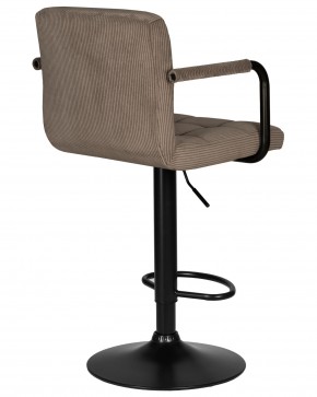 Стул барный DOBRIN KRUGER ARM BLACK, какао вельвет (LAR-E2041-05) в Губахе - gubaha.ok-mebel.com | фото 4