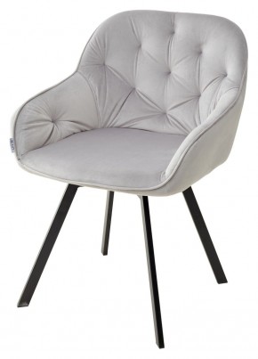 Стул GALE 360 град. поворот. BLUVEL-03 LIGHT GREY, велюр/ черный каркас, М-City в Губахе - gubaha.ok-mebel.com | фото