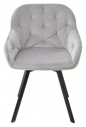 Стул GALE 360 град. поворот. BLUVEL-03 LIGHT GREY, велюр/ черный каркас, М-City в Губахе - gubaha.ok-mebel.com | фото 3