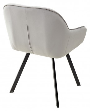 Стул GALE 360 град. поворот. BLUVEL-03 LIGHT GREY, велюр/ черный каркас, М-City в Губахе - gubaha.ok-mebel.com | фото 4