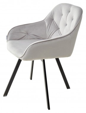 Стул GALE 360 град. поворот. BLUVEL-03 LIGHT GREY, велюр/ черный каркас, М-City в Губахе - gubaha.ok-mebel.com | фото 5