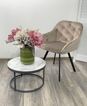 Стул GALE 360 град. поворот. BLUVEL-40 BEIGE, велюр/ черный каркас, М-City в Губахе - gubaha.ok-mebel.com | фото 2