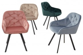 Стул GALE 360 град. поворот. BLUVEL-40 BEIGE, велюр/ черный каркас, М-City в Губахе - gubaha.ok-mebel.com | фото 3