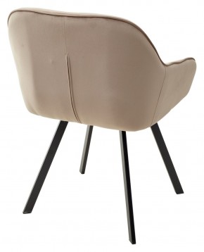 Стул GALE 360 град. поворот. BLUVEL-40 BEIGE, велюр/ черный каркас, М-City в Губахе - gubaha.ok-mebel.com | фото 4