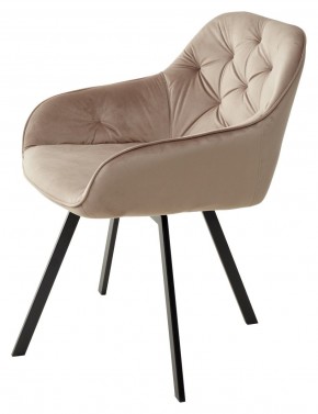 Стул GALE 360 град. поворот. BLUVEL-40 BEIGE, велюр/ черный каркас, М-City в Губахе - gubaha.ok-mebel.com | фото 5