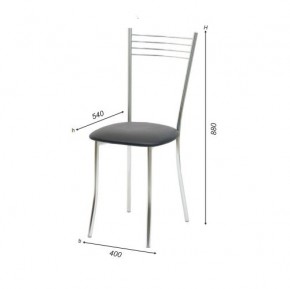 Стул Хлоя А1.01-01 (Стандарт) хром/кожзам (4 шт.) в Губахе - gubaha.ok-mebel.com | фото 3