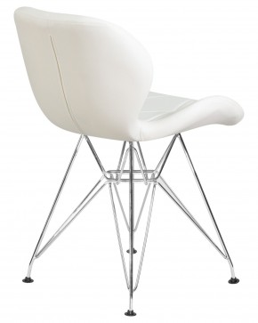 Стул обеденный DOBRIN BUTTERFLY CHROME, ножки хром, цвет белый в Губахе - gubaha.ok-mebel.com | фото 4