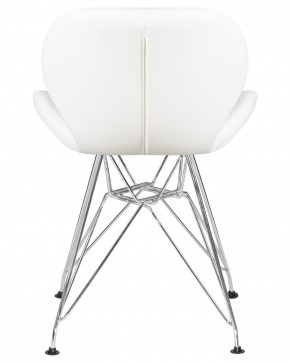 Стул обеденный DOBRIN BUTTERFLY CHROME, ножки хром, цвет белый в Губахе - gubaha.ok-mebel.com | фото 5