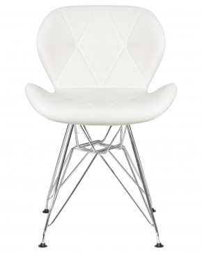 Стул обеденный DOBRIN BUTTERFLY CHROME, ножки хром, цвет белый в Губахе - gubaha.ok-mebel.com | фото 6