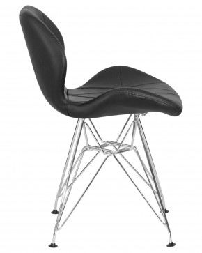 Стул обеденный DOBRIN BUTTERFLY CHROME, ножки хром, цвет чёрный в Губахе - gubaha.ok-mebel.com | фото 3