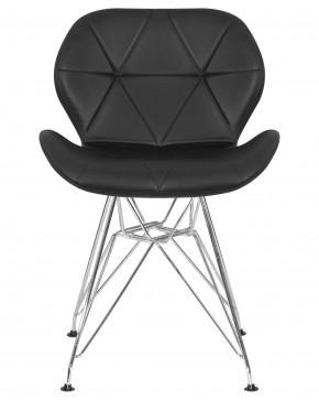 Стул обеденный DOBRIN BUTTERFLY CHROME, ножки хром, цвет чёрный в Губахе - gubaha.ok-mebel.com | фото 7