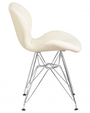 Стул обеденный DOBRIN BUTTERFLY CHROME, ножки хром, цвет кремовый в Губахе - gubaha.ok-mebel.com | фото 3