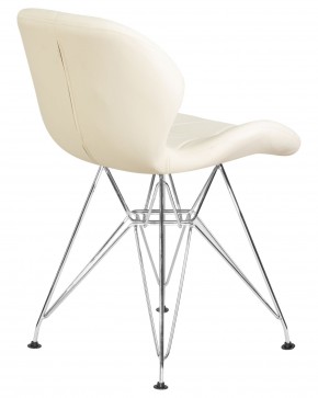 Стул обеденный DOBRIN BUTTERFLY CHROME, ножки хром, цвет кремовый в Губахе - gubaha.ok-mebel.com | фото 4