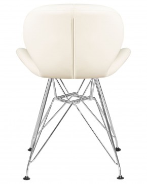 Стул обеденный DOBRIN BUTTERFLY CHROME, ножки хром, цвет кремовый в Губахе - gubaha.ok-mebel.com | фото 5