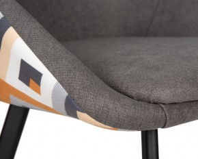 Стул обеденный DOBRIN MARKUS, ЭМАЛЬ ЧЕРНЫЙ МУАР ткань Candy Graphite+Escada Ochre в Губахе - gubaha.ok-mebel.com | фото 7