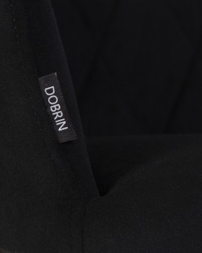 Стул обеденный DOBRIN ROBY, ЭМАЛЬ ЧЕРНЫЙ МУАР велюр Catania Black в Губахе - gubaha.ok-mebel.com | фото 2