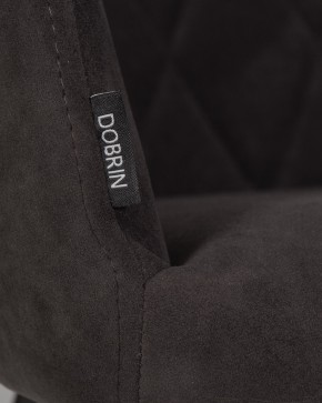 Стул обеденный DOBRIN ROBY, ЭМАЛЬ ЧЕРНЫЙ МУАР велюр Catania Espresso в Губахе - gubaha.ok-mebel.com | фото 9