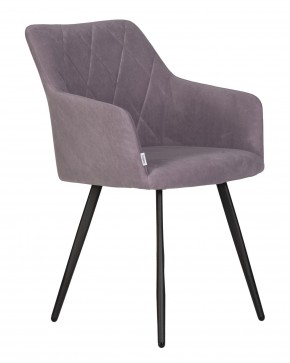 Стул обеденный DOBRIN ROBY, ЭМАЛЬ ЧЕРНЫЙ МУАР велюр Catania Lavender в Губахе - gubaha.ok-mebel.com | фото 2