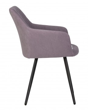 Стул обеденный DOBRIN ROBY, ЭМАЛЬ ЧЕРНЫЙ МУАР велюр Catania Lavender в Губахе - gubaha.ok-mebel.com | фото 3