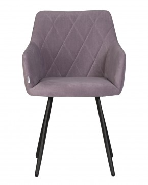 Стул обеденный DOBRIN ROBY, ЭМАЛЬ ЧЕРНЫЙ МУАР велюр Catania Lavender в Губахе - gubaha.ok-mebel.com | фото 6
