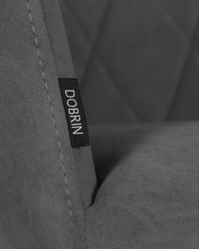 Стул обеденный DOBRIN ROBY, ЭМАЛЬ ЧЕРНЫЙ МУАР велюр Catania Silver в Губахе - gubaha.ok-mebel.com | фото 9
