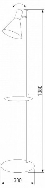 Торшер с полкой TK Lighting Jump 5864 Jump в Губахе - gubaha.ok-mebel.com | фото 2