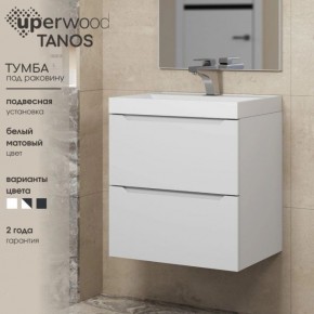 Тумба под раковину Uperwood Tanos 80 см, подвесная, белая матовая в Губахе - gubaha.ok-mebel.com | фото 5