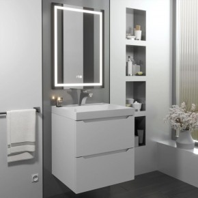 Тумба с раковиной Uperwood Tanos 50 см, подвесная, белая матовая в Губахе - gubaha.ok-mebel.com | фото