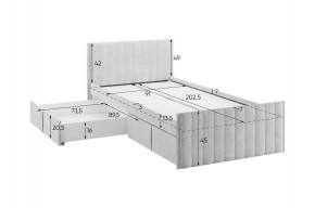 ТВИКС Кровать с ящиками 900 в Губахе - gubaha.ok-mebel.com | фото 3