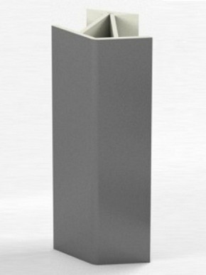 Угловое соединение для цоколя 135 гр. h100 мм (Алюминий, Белый, Черный, Сонома) в Губахе - gubaha.ok-mebel.com | фото