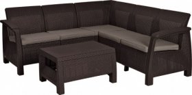 Комплект мебели угловой Корфу Релакс Сет (Corfu Relax set) коричневый в Губахе - gubaha.ok-mebel.com | фото 1