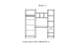 ЮНИОР-3 Уголок школьник (ЦРК.ЮНР.03) в Губахе - gubaha.ok-mebel.com | фото 2