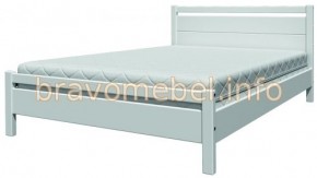 ВЕРОНИКА-1 Кровать из массива 1400 (Белый античный) в Губахе - gubaha.ok-mebel.com | фото