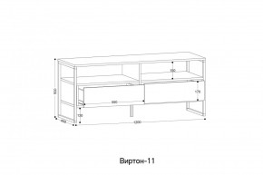 ВИРТОН 11 Тумба ТВ в Губахе - gubaha.ok-mebel.com | фото 2
