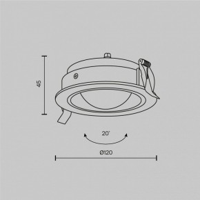 Встраиваемый светильник Maytoni Lens DL105-12W3K-B в Губахе - gubaha.ok-mebel.com | фото 9