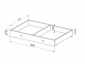 Ящик для металлических кроватей 120*190 (Венге) в Губахе - gubaha.ok-mebel.com | фото 2