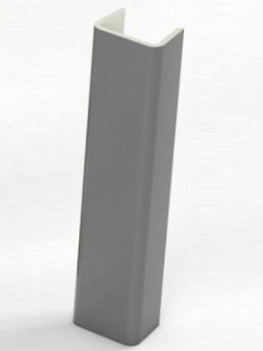 Торцевая заглушка  для цоколя h100 мм (Алюминий, Белый, Черный, Сонома) в Губахе - gubaha.ok-mebel.com | фото