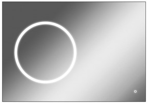 Зеркало Eclipse 100 black с подсветкой Sansa (SE1032Z) в Губахе - gubaha.ok-mebel.com | фото