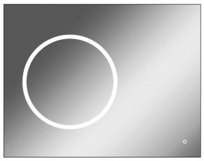Зеркало Eclipse 90 black с подсветкой Sansa (SE1031Z) в Губахе - gubaha.ok-mebel.com | фото